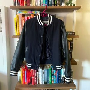 Levi’s Mixed Media Varsity Bomber Jacket
